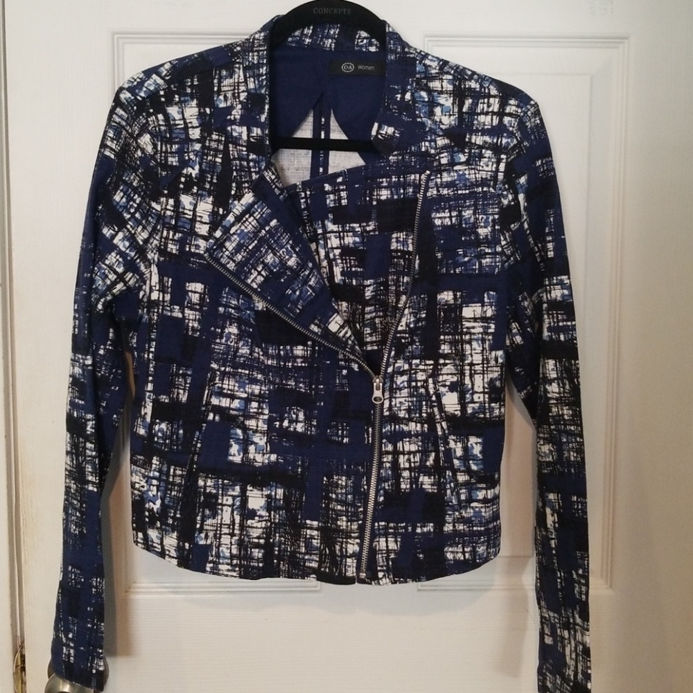 Blue and whote chic blazer